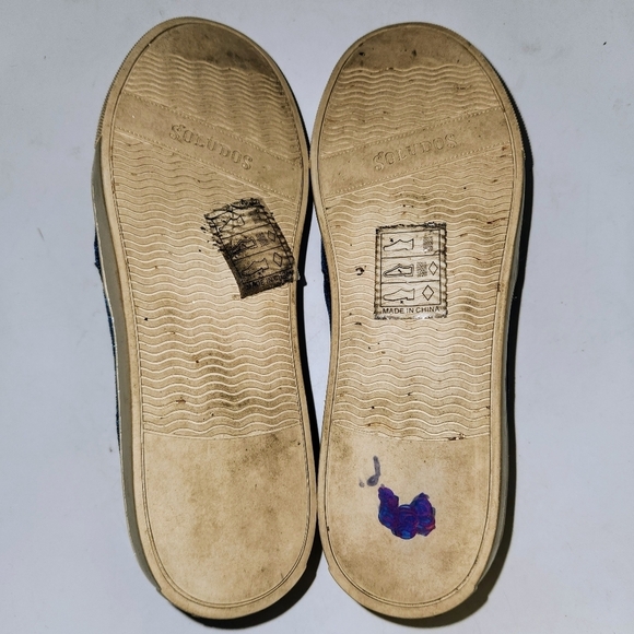 SOLUDOS LLAMAS IN LOVE Blue Velvet Sherpa Embroidered Sneakers Size 8 - Picture 11 of 16